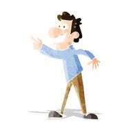 cartoon man pointing and laughing N13
