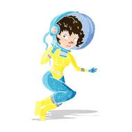 cartoon space woman N8