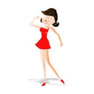 cartoon woman with can do attitude N3