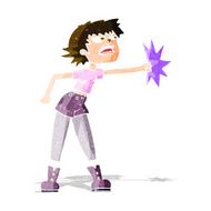 cartoon woman punching N3