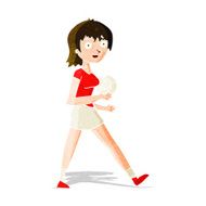 Cartoon Soccer Girl N9