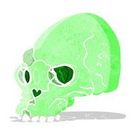 cartoon spooky skull N52