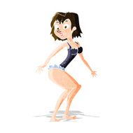 cartoon woman in lingerie N11