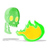 cartoon fire breathing skull N4