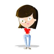 cartoon confused woman N45