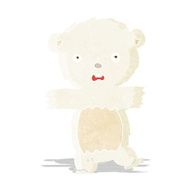 cartoon shocked polar bear cub