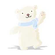 cartoon teddy bear wearing scarf N6
