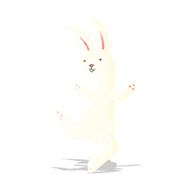 funny cartoon white rabbit