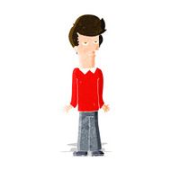 cartoon bored man shrugging shoulders N3
