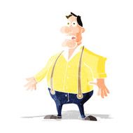 cartoon shocked man N44