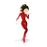 cartoon future space woman N3
