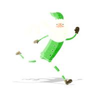 cartoon running santa N4