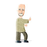 cartoon angry old man N39