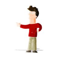 cartoon curious man pointing N3