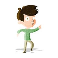 cartoon pointing boy N8