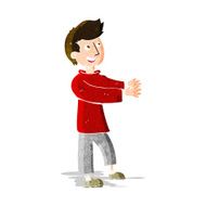 cartoon happy man N114