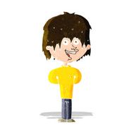 cartoon happy scruffy boy N3