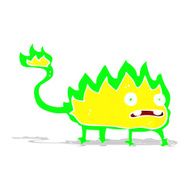 cartoon little fire demon N6