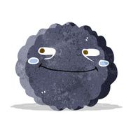 cartoon happy rain cloud