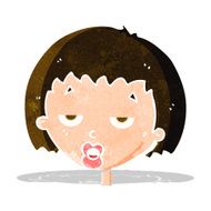 cartoon bored woman N10