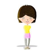 cartoon friendly woman N15