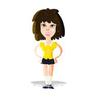 cartoon woman been in fight N3