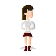 cartoon woman waiting N4