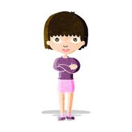 cartoon woman with folded arms N7