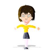 cartoon shocked woman N28