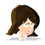 cartoon annoyed woman N46