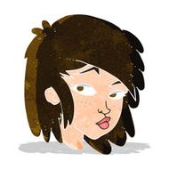 cartoon curious woman N16