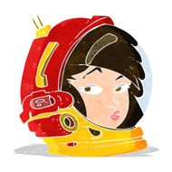 cartoon female astronaut N8