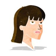 cartoon serious woman N5