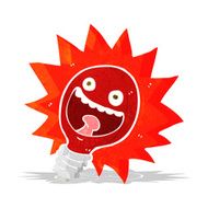 cartoon red lightbulb N2