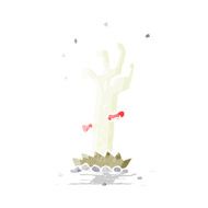 Cartoon Zombie Rising From Grave N11