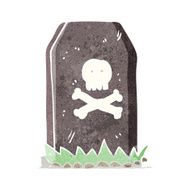 cartoon spooky grave N17