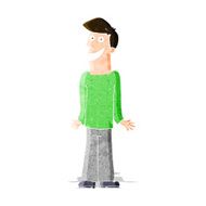 Cartoon Man Shrugging Shoulders N34