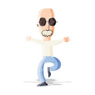 cartoon old man wearing big glasses N3