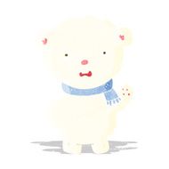 cartoon polar bear wearing scarf N2
