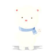 cartoon waving polar bear cub N2