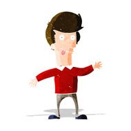 cartoon man sticking out tongue N7