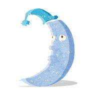 Sleepy Moon Cartoon N6