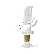 crazy knife cartoon character N3