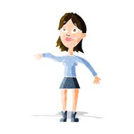 cartoon woman making hand gesture N3