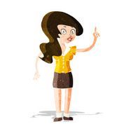 cartoon pretty woman with idea N15