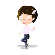 cartoon surprised woman N56