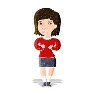 cartoon woman making excuses N5