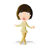 cartoon surprised woman N57
