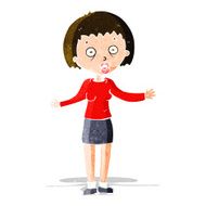 cartoon woman making excuses N6