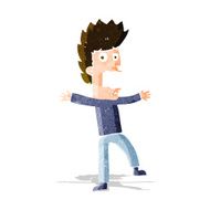 cartoon terrified man N90